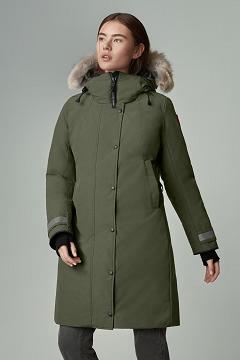 Chamarras Canada Goose Mujer México - Sherbrooke Abrigos Verdes CJ4792650
